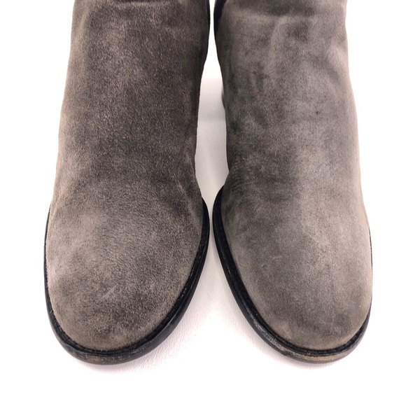 Aquatalia Gray Suede Leather Ankle Booties 9